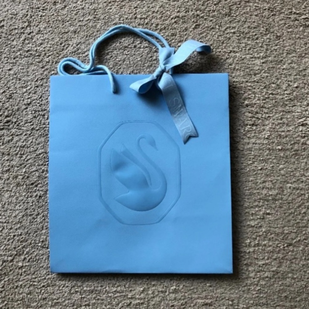 Swarovski Light Blue Paper with Embossed Swan.